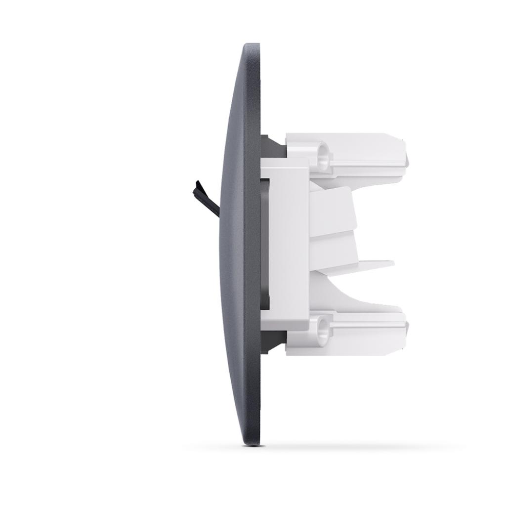 Телефонна розетка Videx BINERA CAT3 + CAT3 подвійна черн (VF-BNSK2TF3-BG) - изображение 3