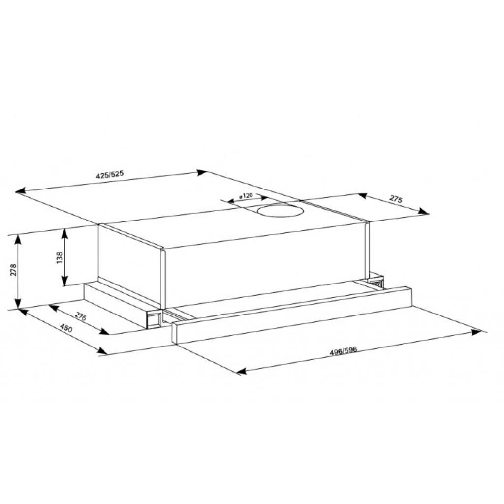 Витяжка кухонна Eleyus LOTUS 470 60 BG (LOTUS47060BG) - зображення 9