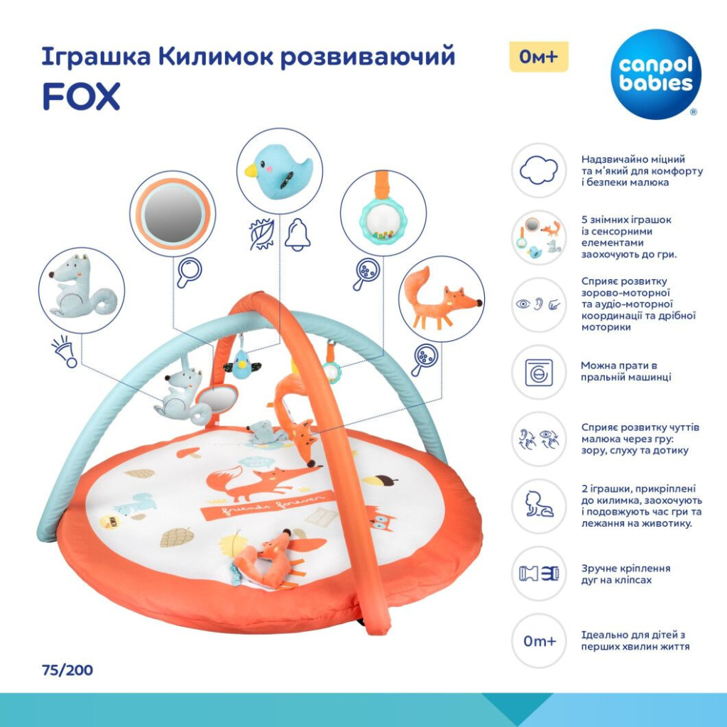 Дитячий килимок Canpol FOX (75/200) - зображення 7