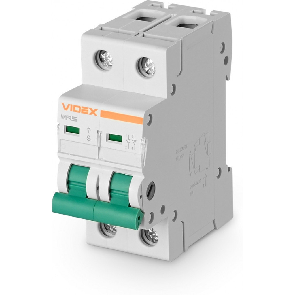 Вимикач навантаження Videx 2п 63А VF-RS-VN263 RESIST - зображення 1