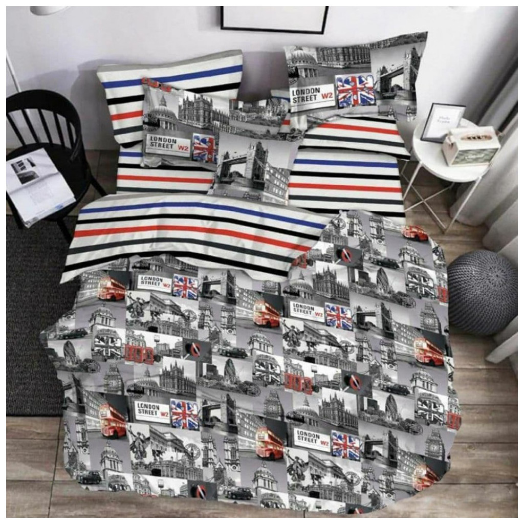 Постільна білизна MirSon Бязь 17-0538 London Street 110х140 (2200003795899) - зображення 1
