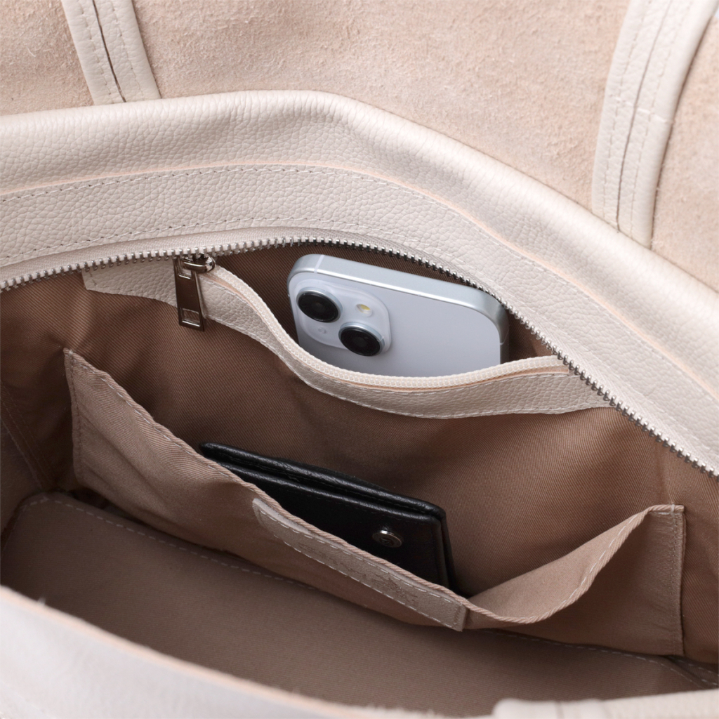 Сумка Shvigel Шопер з натуральної шкіри Бежева (22843) - зображення 8