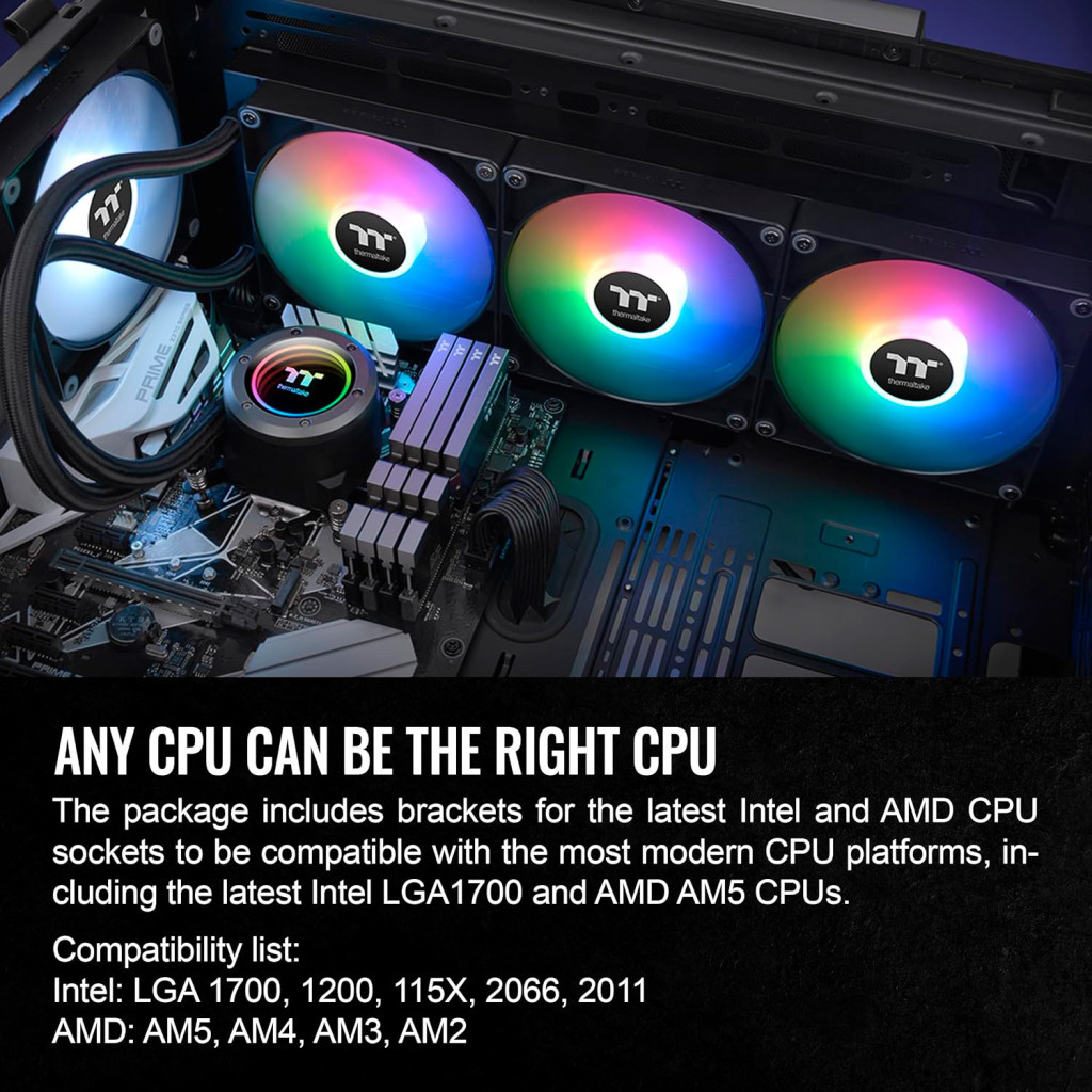 Система рідинного охолодження ThermalTake TH420 ARGB Sync (CL-W376-PL14SW-A) - зображення 11