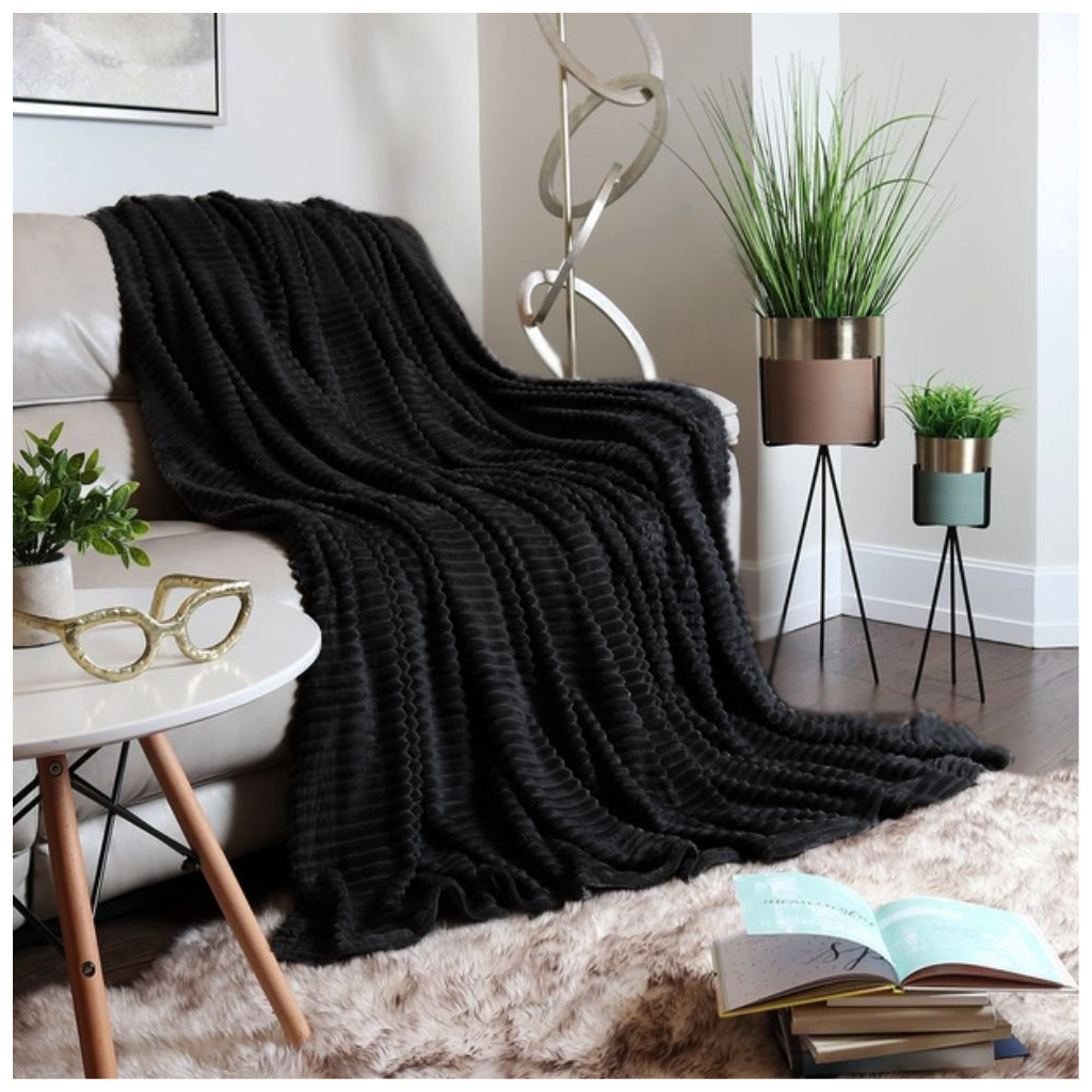 Плед Bergamo Line чорний 130 х 180 см (70030305-01) - изображение 4