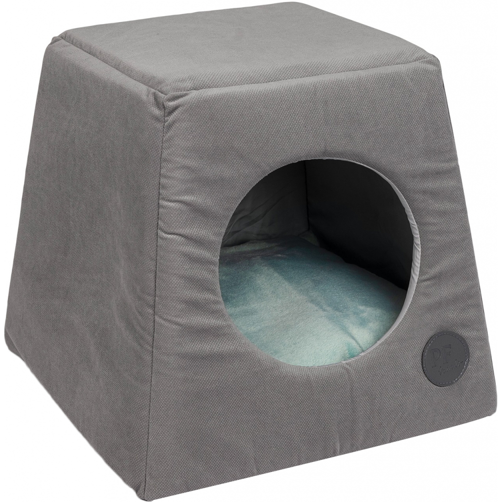 Будиночок для тварин Природа "TUTTI" 36х36х34 см (сірий) (4823082417858) - зображення 1