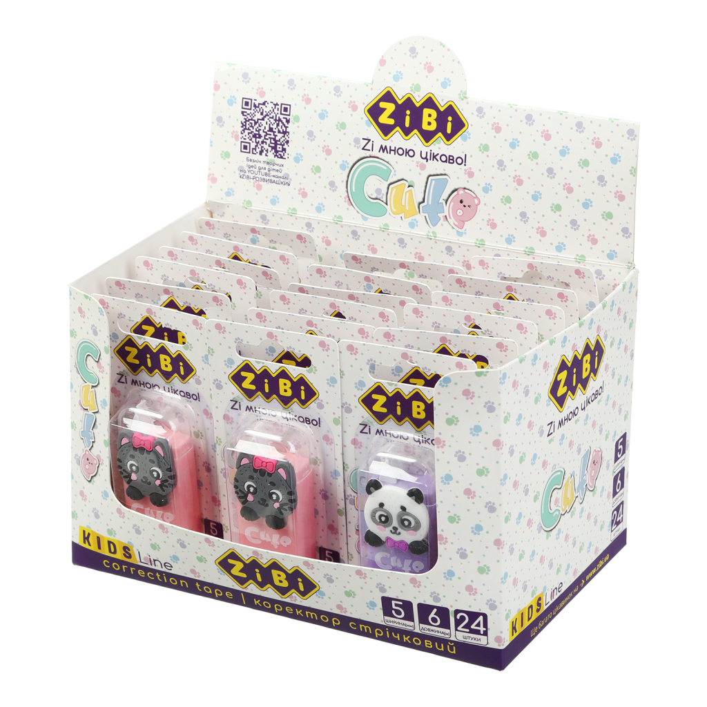 Коректор ZiBi стрічковий 5 мм, довжина 6 м CUTE (ZB.2910) - изображение 1