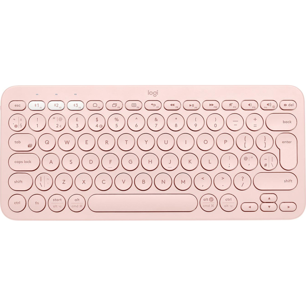 Клавіатура Logitech K380s Multi-Device Bluetooth UA Rose (920-011853) - зображення 1