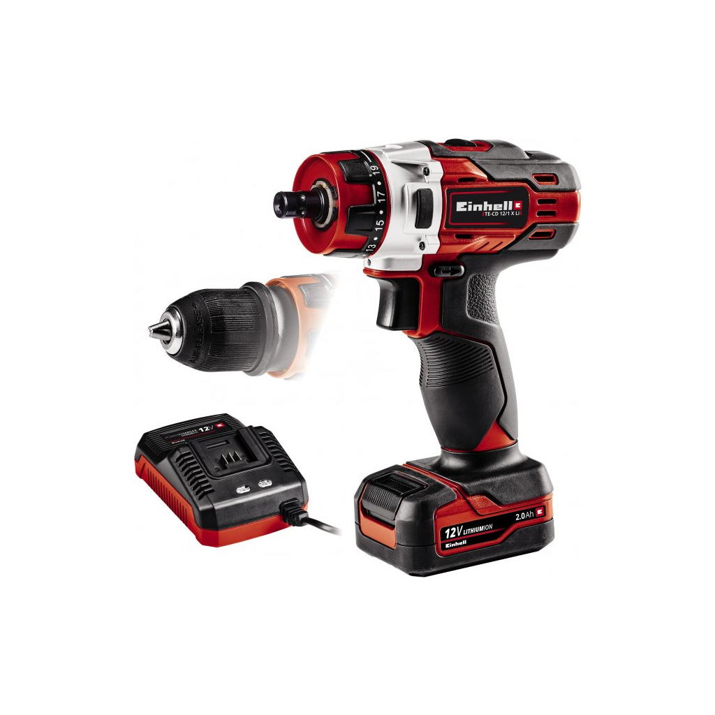 Шуруповерт Einhell TE-CD 12/1 X-Li, 12В, 2 Аг (4513592) - зображення 3