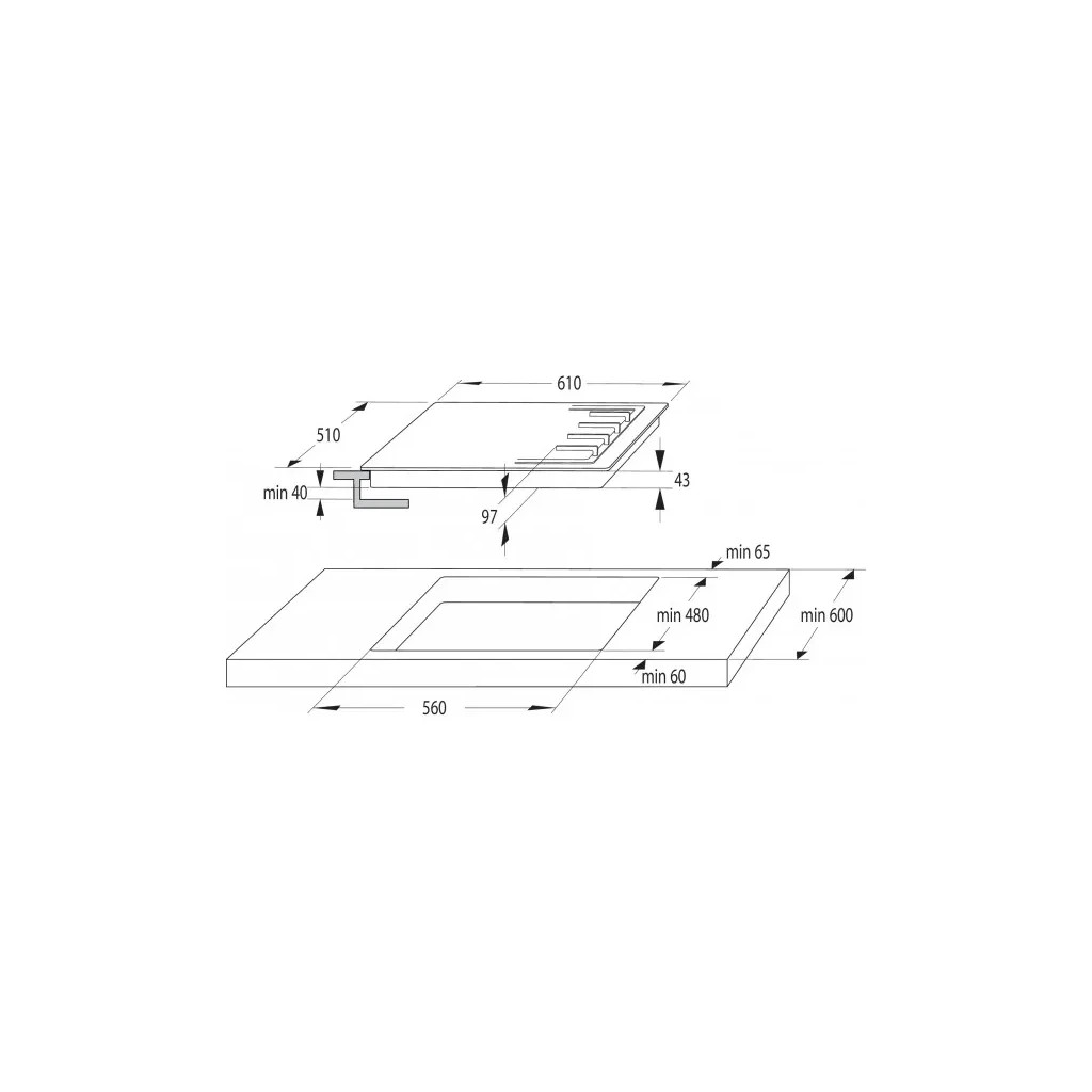 Варочна поверхня Gorenje GTW641KB - зображення 7
