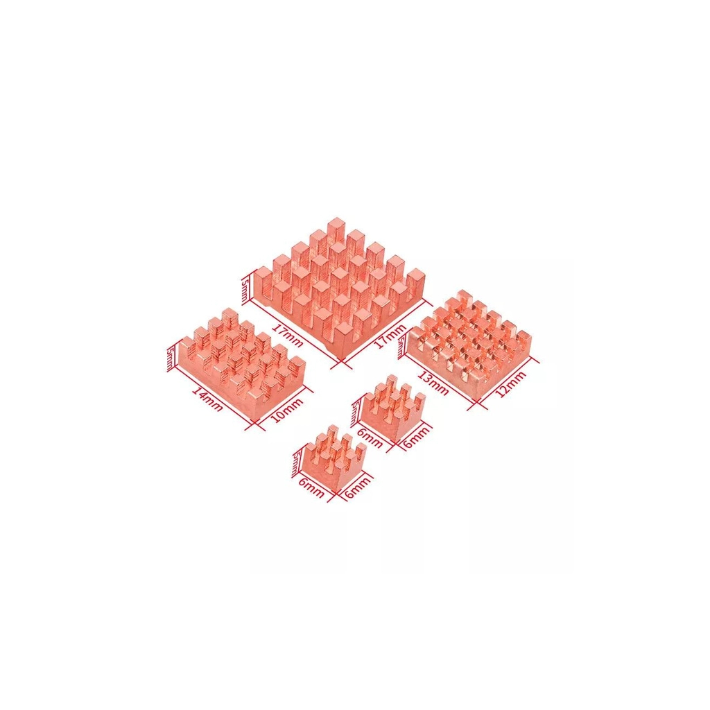 Радіатор охолодження для Мікро ПК KUONGSHUN Комплект для Raspberry Pi 5, 5 шт (RA805) - изображение 2