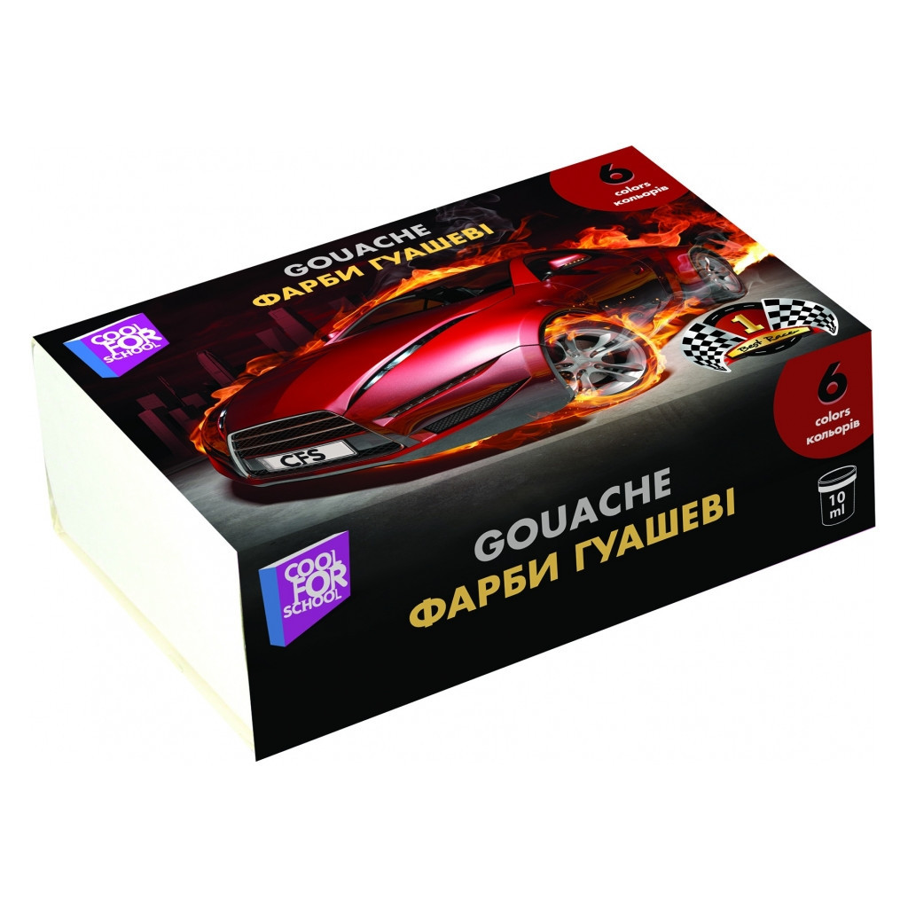 Гуашеві фарби Cool For School Best Race 10 мл 6 кольорів (CF60144) - зображення 1