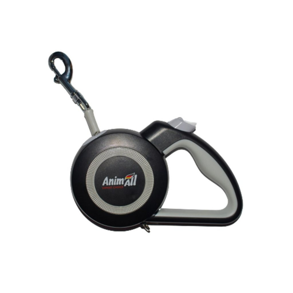 Повідець для собак AnimAll Reflector MS7110-5M L до 50 кг 5 м (сіро-чорний) (4820224500546) - зображення 1