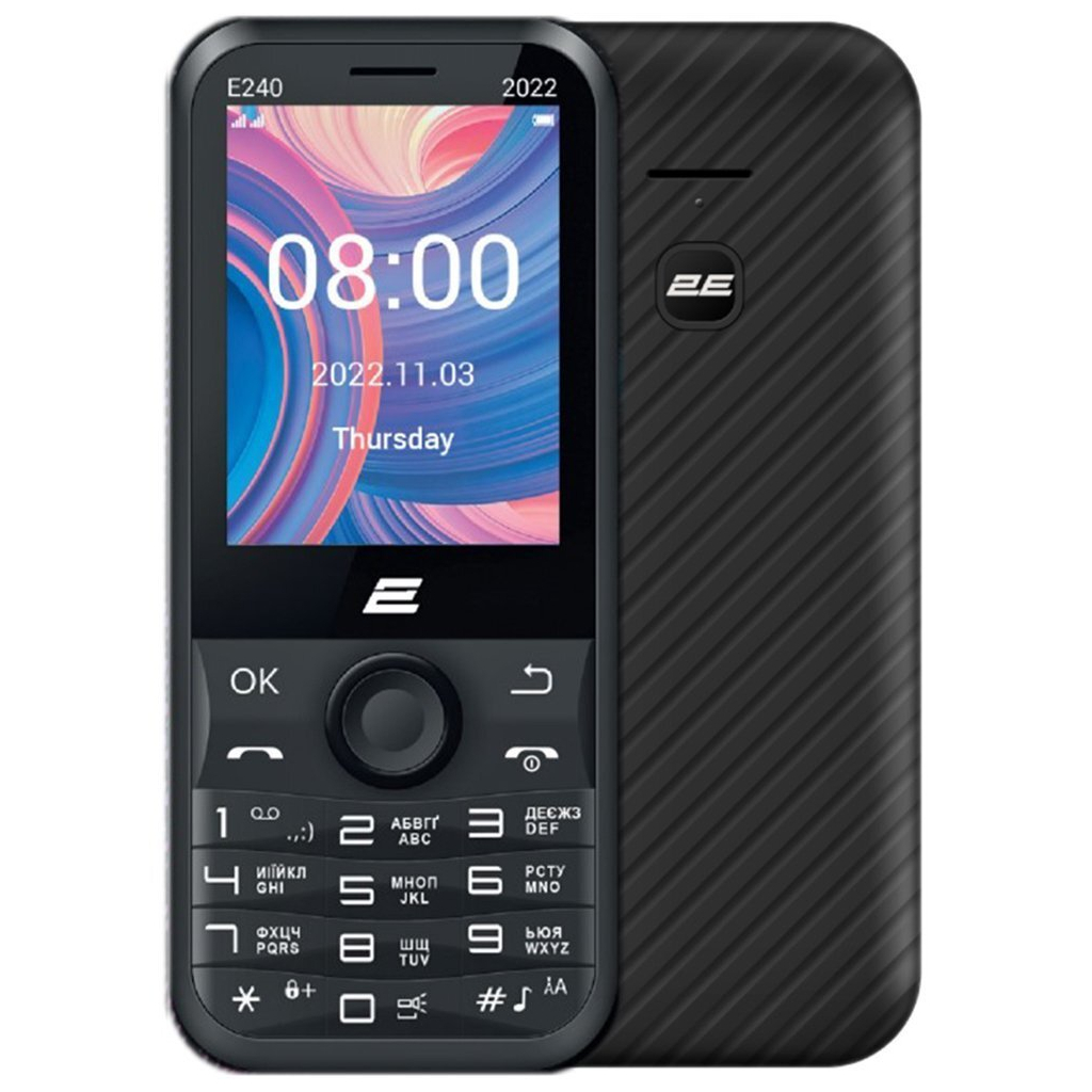 Мобільний телефон 2E E240 2022 Dual SIM Black (688130245159) - зображення 1