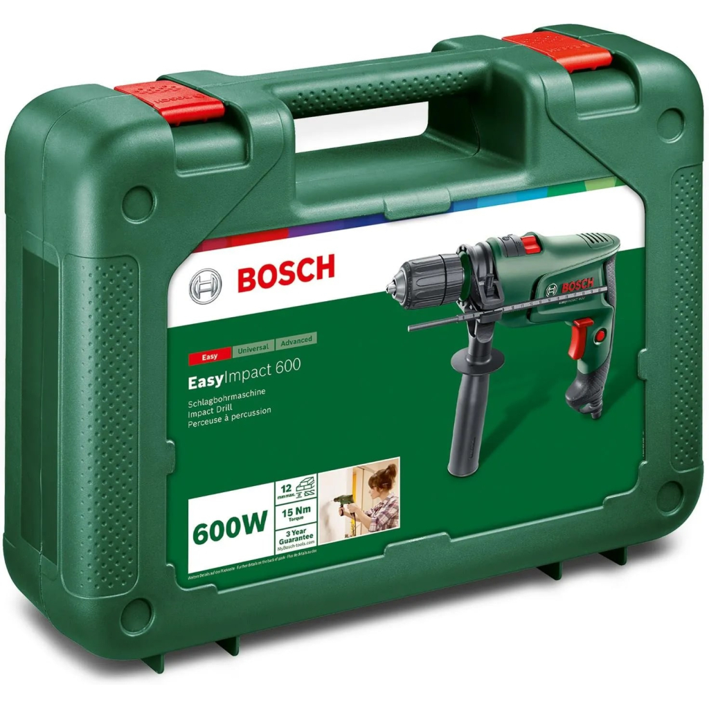 Дриль Bosch EasyImpact 600, 600Вт, 1.5-13мм, 3000об/хв, кейс (0.603.133.021) - зображення 3