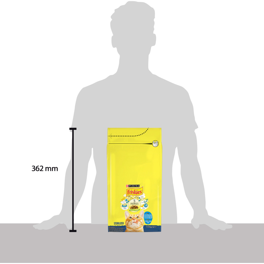 Сухий корм для кішок Purina Friskies Sterile з лососем і овочами 1.5 кг (7613033002458) - зображення 4