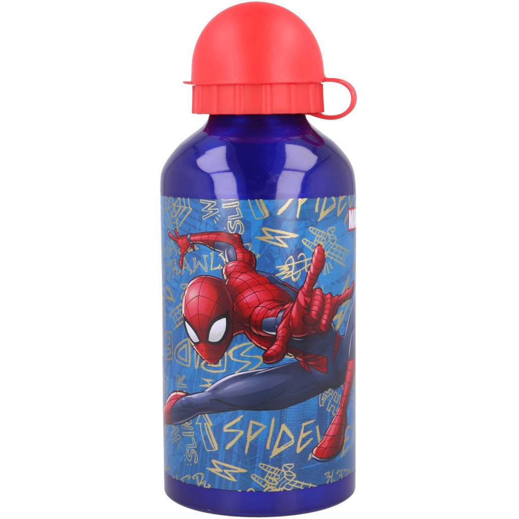 Пляшка для води Stor Marvel - Spiderman Graffiti, Aluminium Bottle 500 ml (Stor-37939) - зображення 3