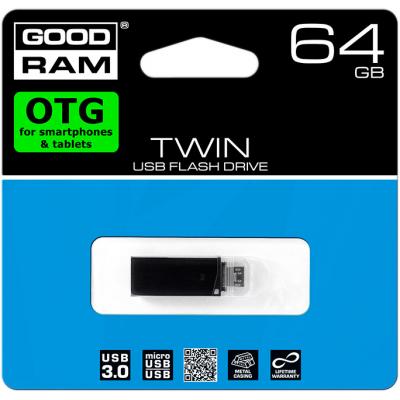 USB флеш накопичувач Goodram 64GB OTN3 Twin USB 3.0 microUSB (OTN3-0640K0R11) - зображення 5