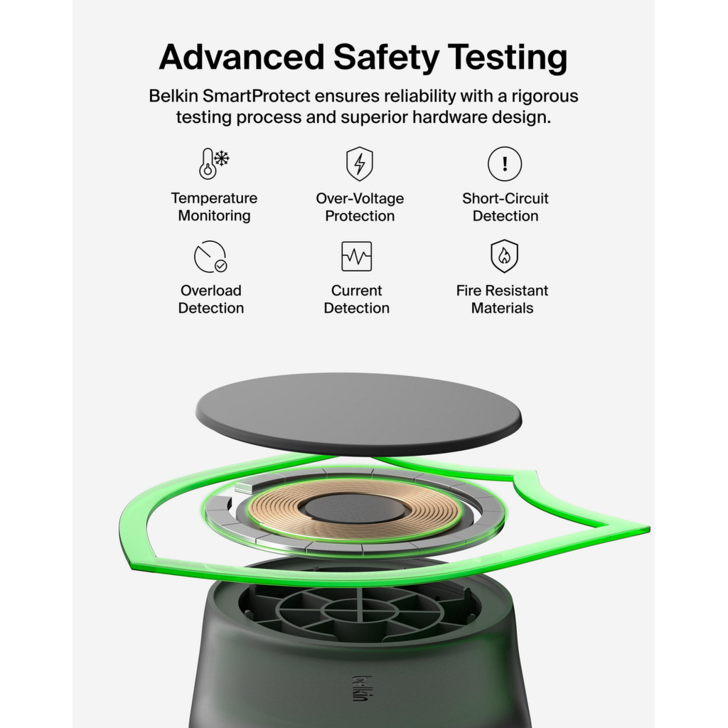 Зарядний пристрій Belkin UltraCharge Wireless 2-in-1 25W black (WIZ039KQBK) - изображение 10