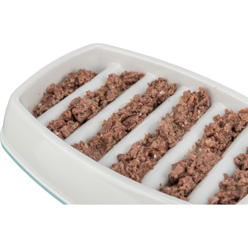 Посуд для котів Trixie Миска пластикова для повільного годування 250 мл/21х14 см (сіра) (4047974251928) - изображение 4