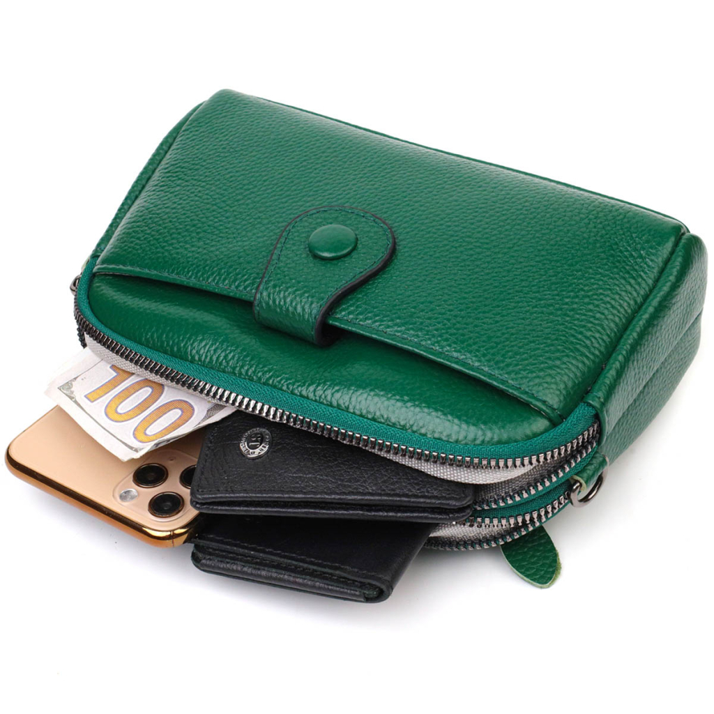 Сумка Vintage З натуральної шкіри Зелена (22101) - зображення 7