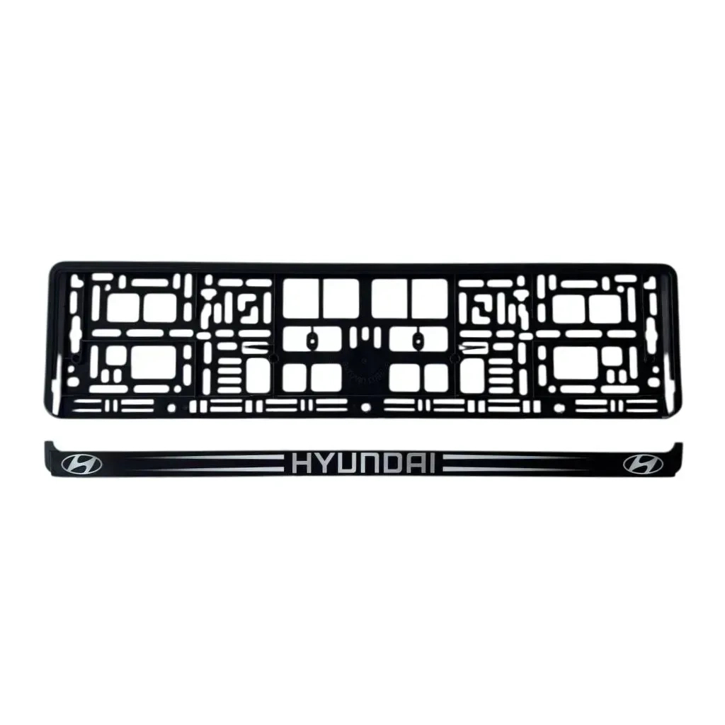 Рамка номерного знака Poputchik Hyundai (24-106-IS) - изображение 2