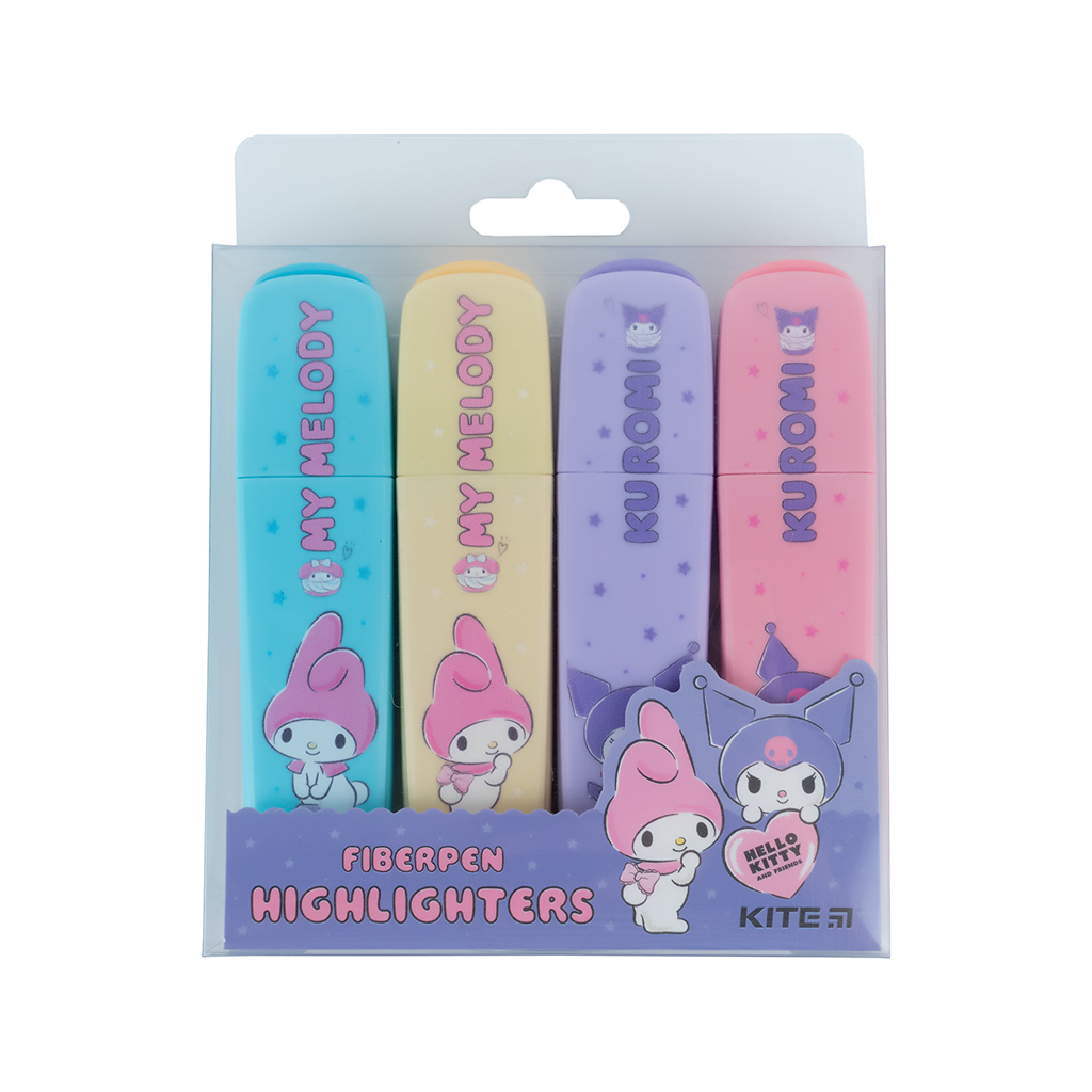 Набір маркерів Kite Highlighter Kuromi, набір з 4-х кольорів (HK24-444) - зображення 3
