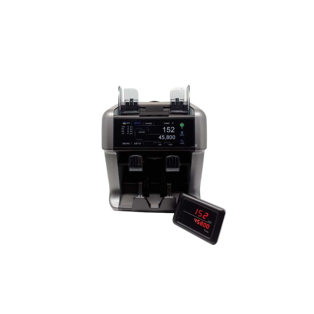 Лічильник банкнот Geos AL-956 2-х кишеньковий, мультивалютний (AL-956) - изображение 2