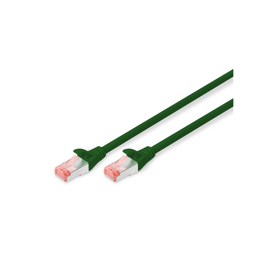 Патч-корд 5м, CAT 6 S-FTP, AWG 27/7, LSZH, green Digitus (DK-1644-050/G) - зображення 1