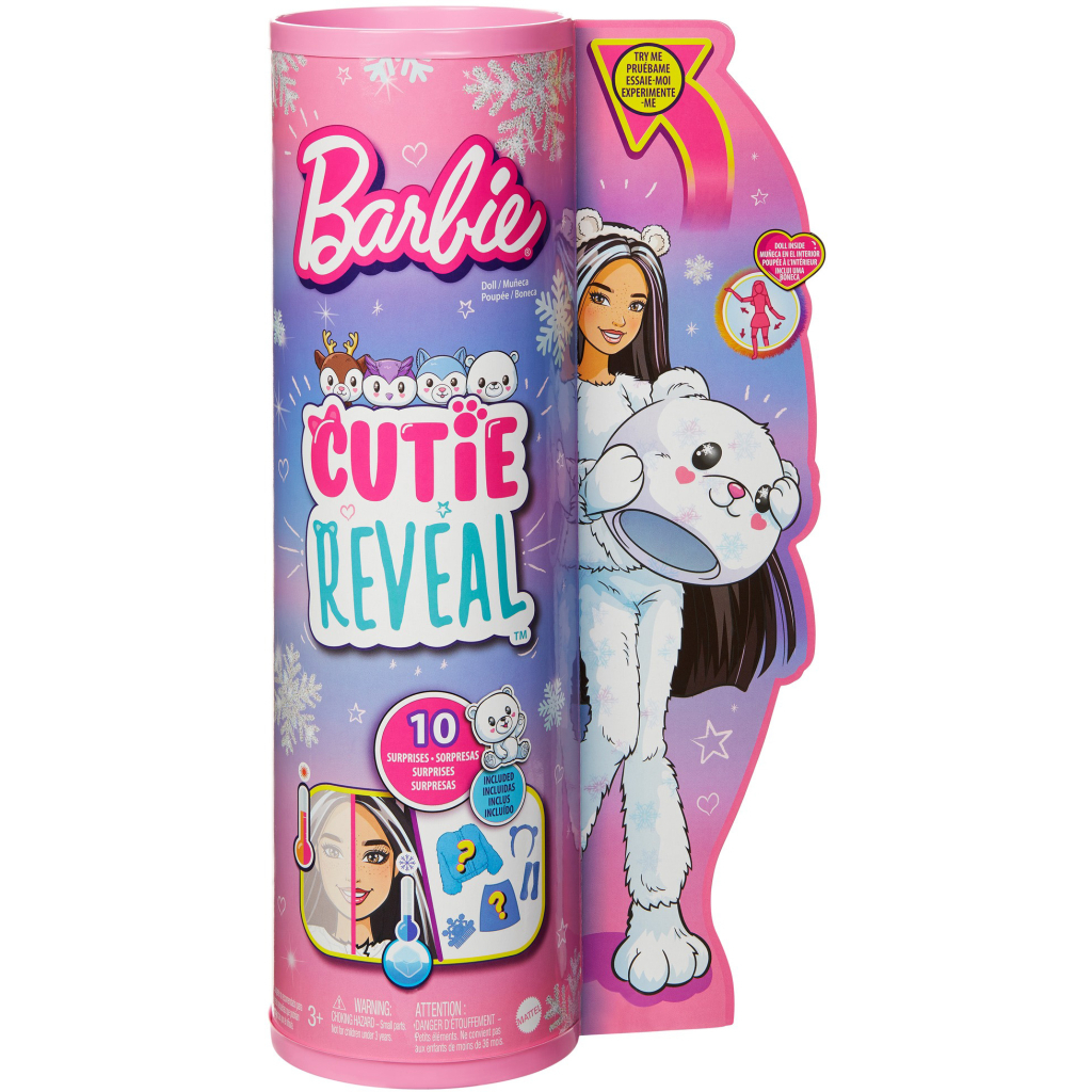 Лялька Barbie Cutie Reveal Зимовий блиск у костюмі полярного ведмедя (HJL64) - зображення 4
