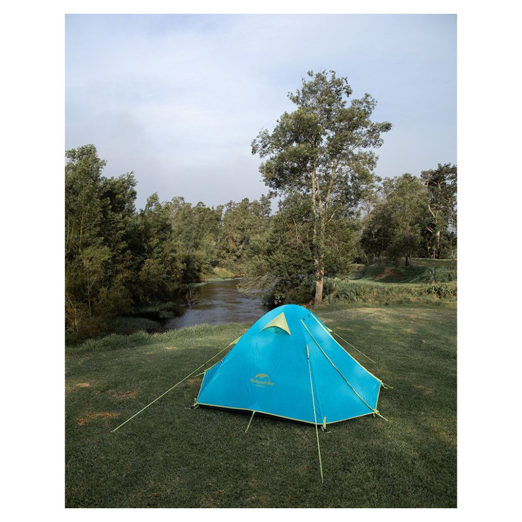 Намет Naturehike тримісний P-Series NH18Z033-P 210T/65D блакитний (6975641887331) - зображення 6