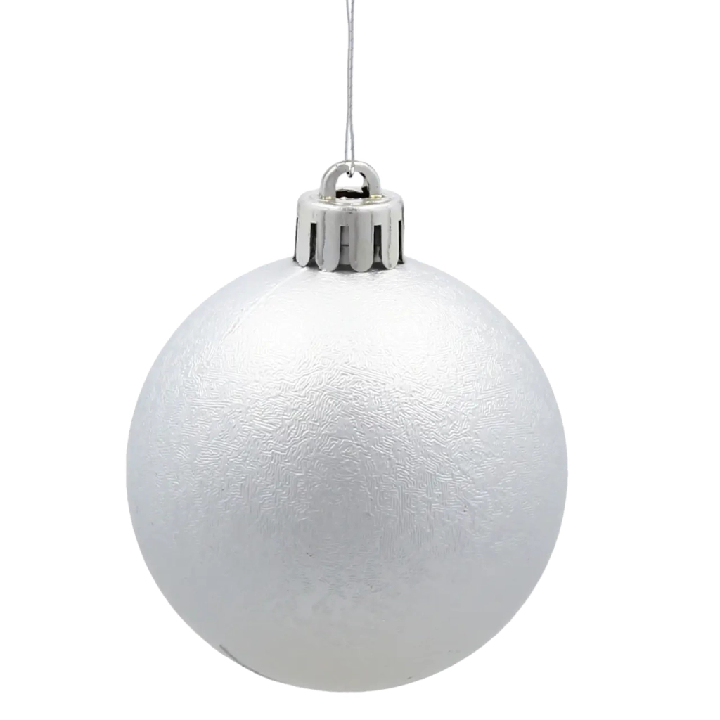 Ялинкова іграшка Chomik пластикові кульки 20 шт, 5см, сріблясті (5900779893801_3) - зображення 3