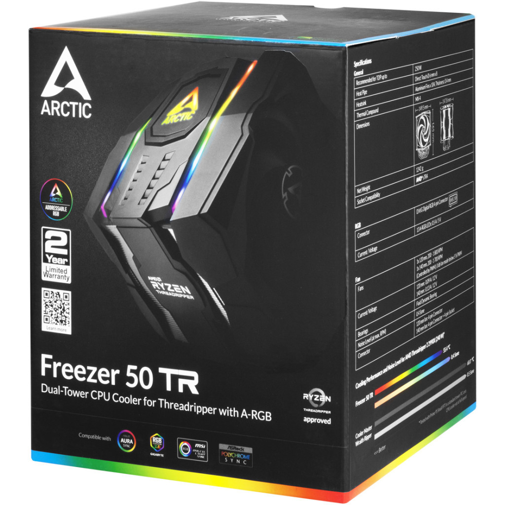 Кулер до процесора Arctic Freezer 50 TR A-RGB 2ХFAN (ACFRE00055A) - зображення 10