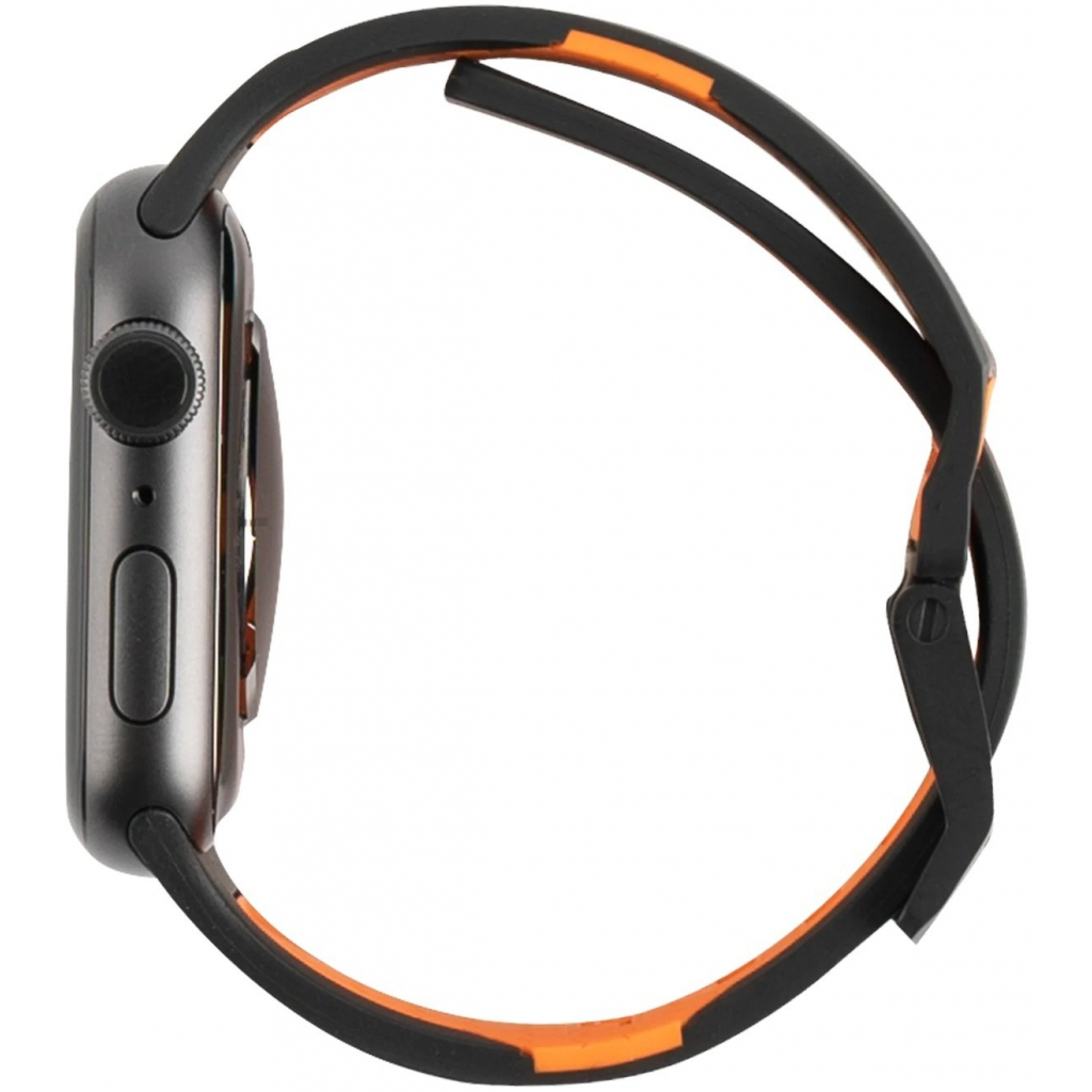 Ремінець до смарт-годинника UAG для Apple Watch 44/42 Civilian, Black/Orange (19148D114097) - зображення 3