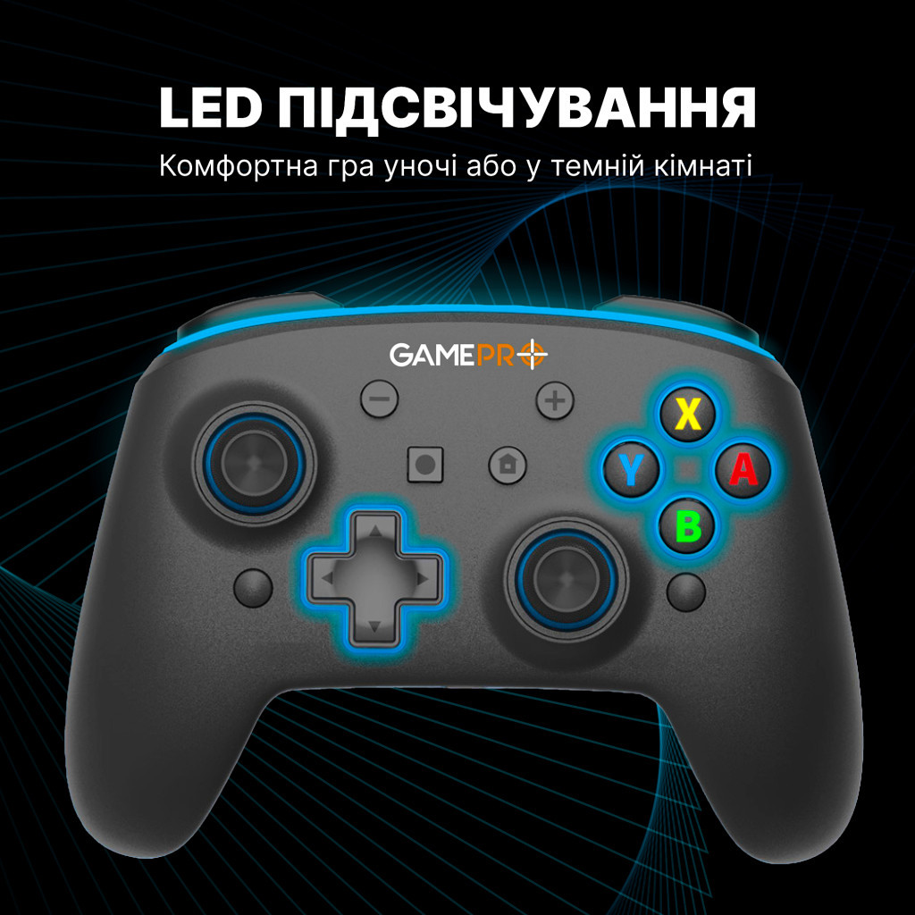 Геймпад GamePro MG1200 Wireless Black-Blue (MG1200) - зображення 3