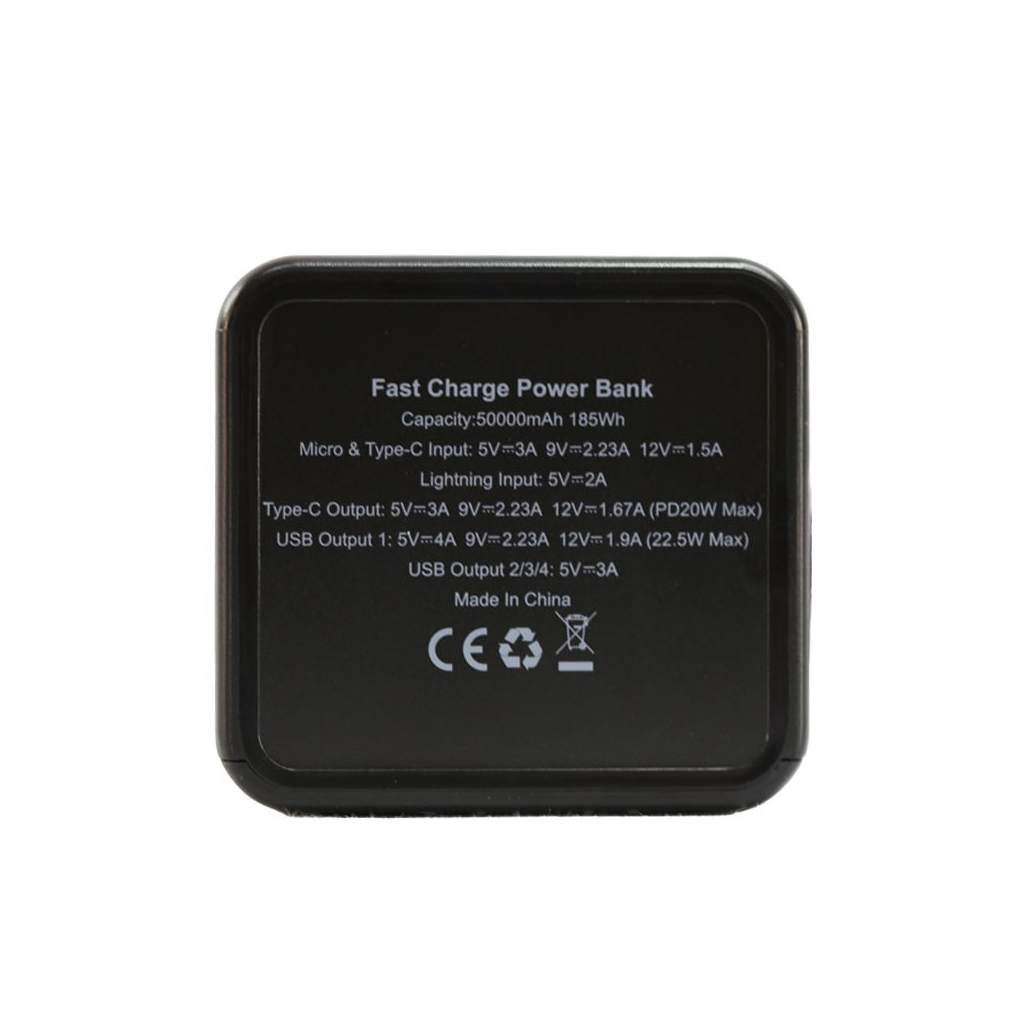 Батарея універсальна TheGeneral 50000mah Diran, PD/20W, QC/22.5W, LED backlight (40012319-01) - зображення 4