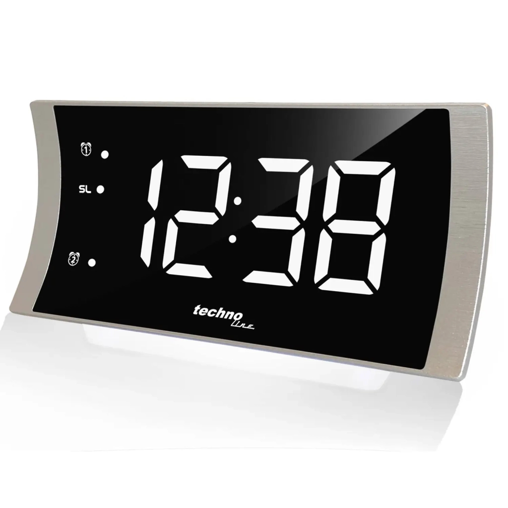 Настільний годинник Technoline з радіо Silver (DAS301809) - зображення 2