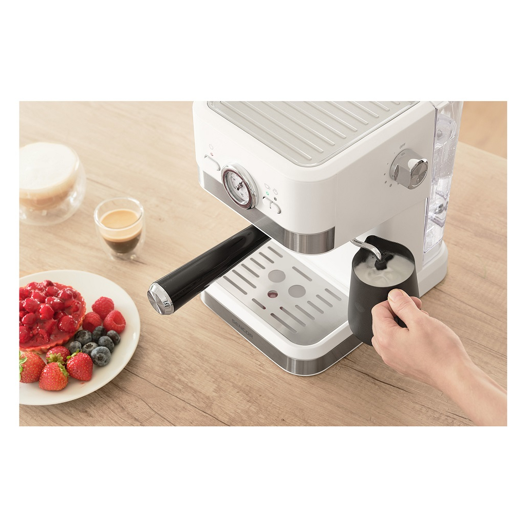 Ріжкова кавоварка еспресо Sencor SES 1720WH - зображення 11