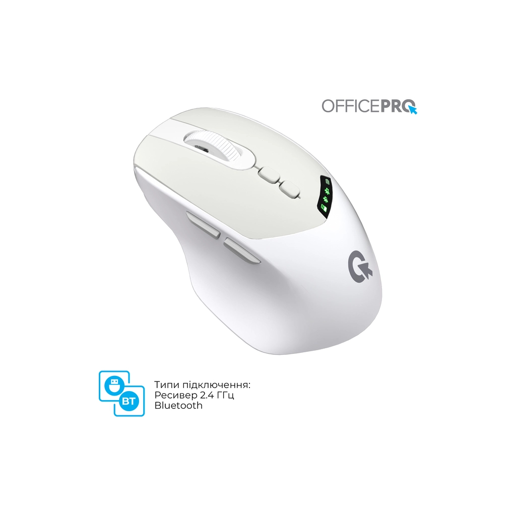 Мишка OfficePro M520W Wireless/Bluetooth White (M520W) - зображення 11