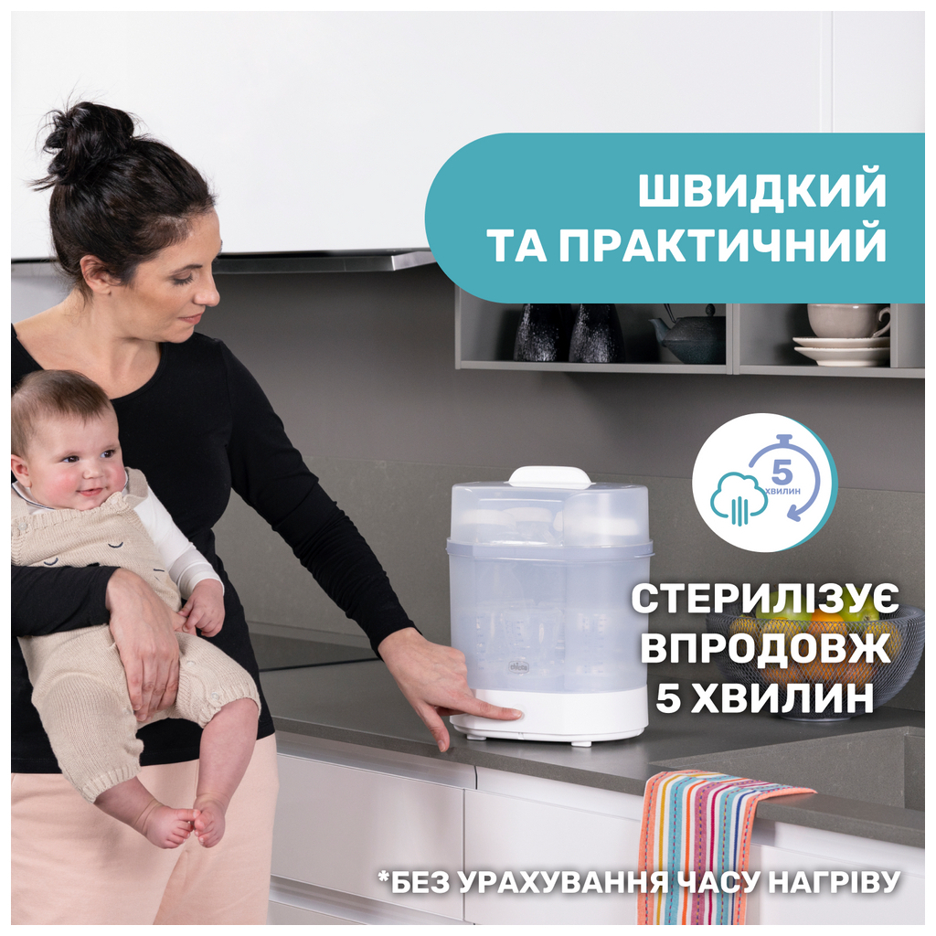 Стерилізатор Chicco електричний паровий (07391.10) - зображення 3
