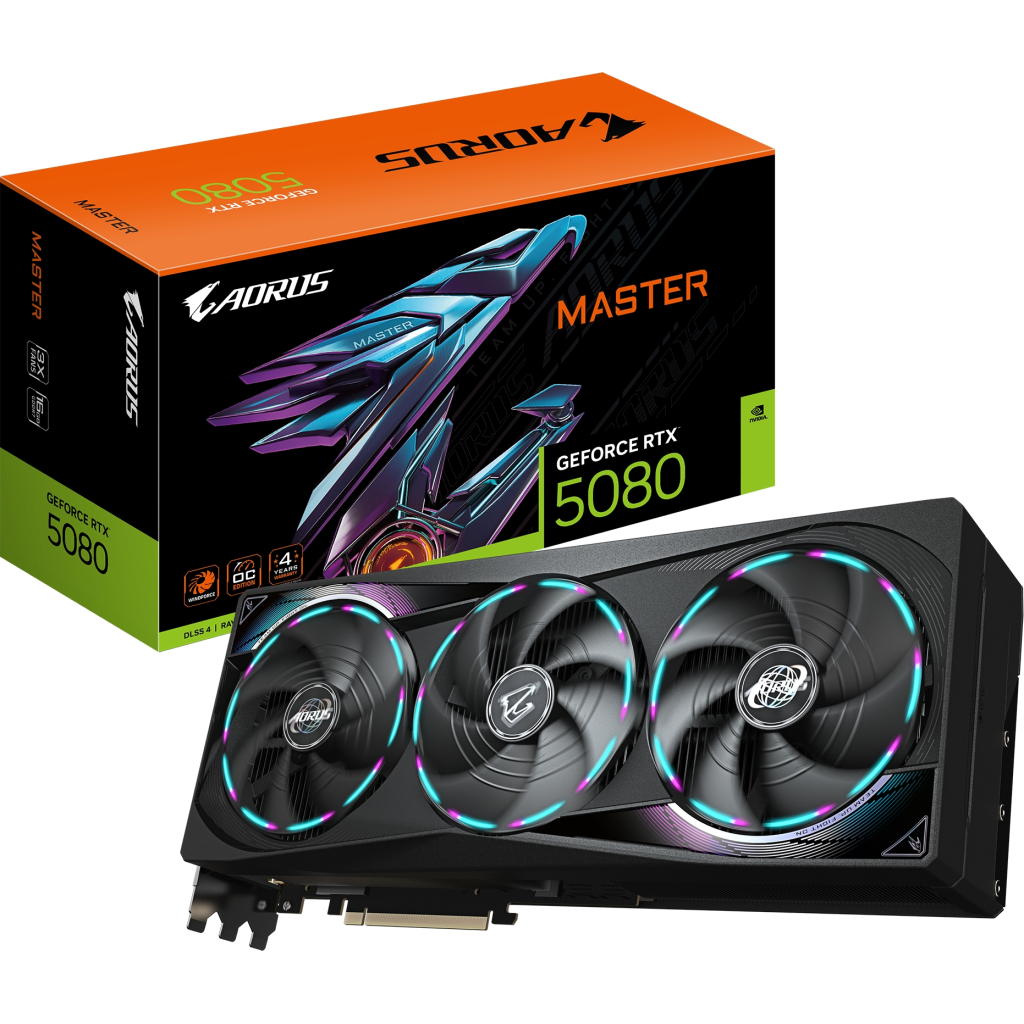 Відеокарта GIGABYTE GeForce RTX5080 16GB MASTER (GV-N5080AORUS M-16GD) - зображення 10