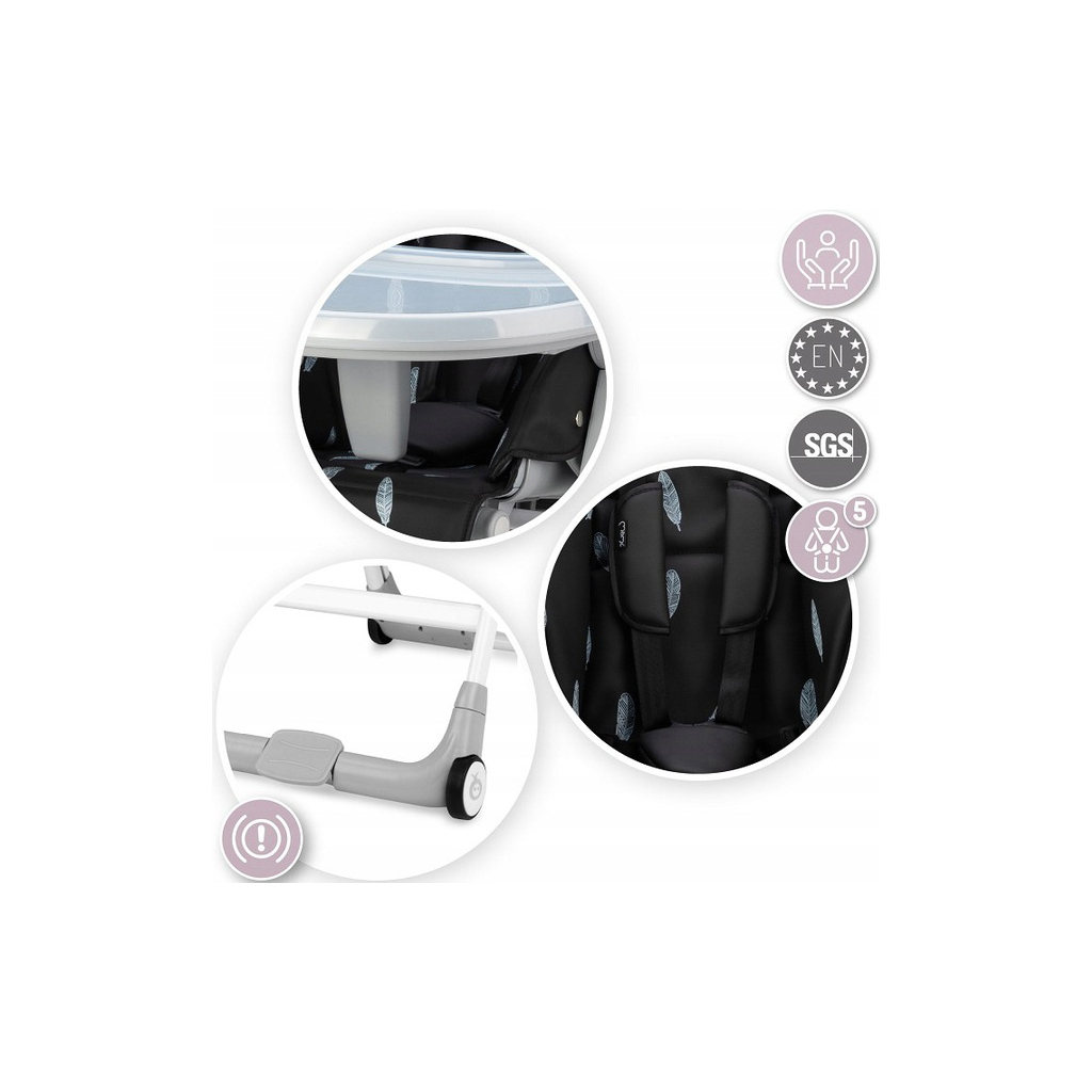 Стілець для годування MoMi Luxuria Black (KRKA00017) - зображення 8
