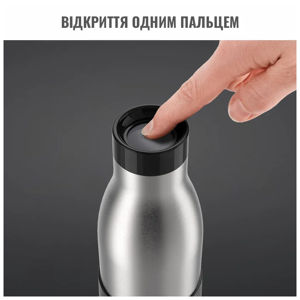 Термос Tefal Bludrop, 700мл, нержавіюча сталь, чорний (N3111110) - изображение 5