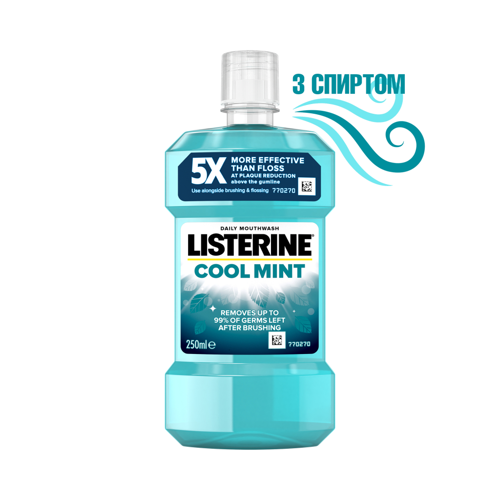Ополіскувач для порожнини рота Listerine Свіжа м'ята 250 мл (3574660639643/5010123703509) - изображение 3
