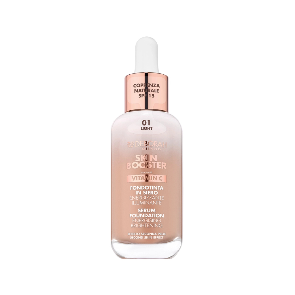 Тональна основа Deborah Skin Booster Serum Foundation Vitamin C SPF15 01 - Light 30 мл (8009518414271) - изображение 1