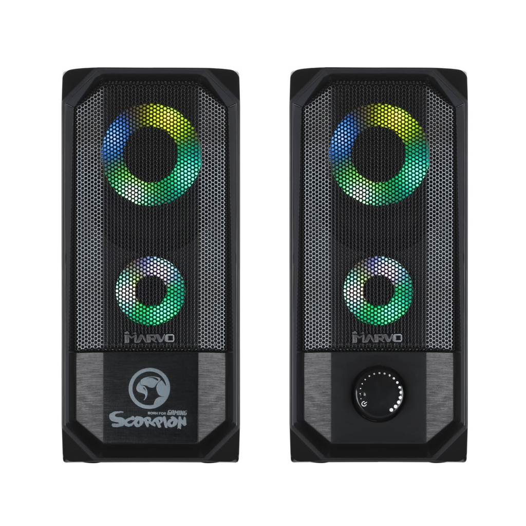 Акустична система Marvo SG-265 Multi-LED USB Black - зображення 3