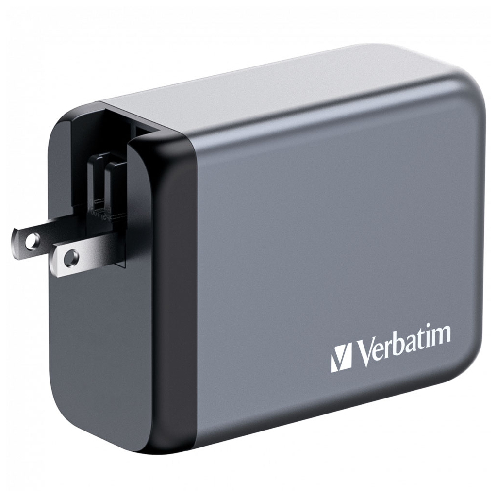 Зарядний пристрій Verbatim GaN 200 W 4 ports (2xUSB-C-100 W,USB-C-65 W /USB-A -3.0) (32204) - зображення 3