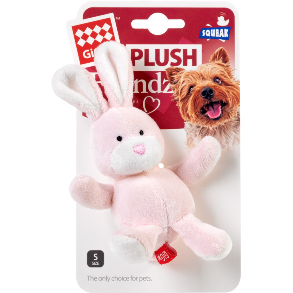 Іграшка для собак GiGwi Plush Заєць з пищалкою 11 см (75119) - зображення 2