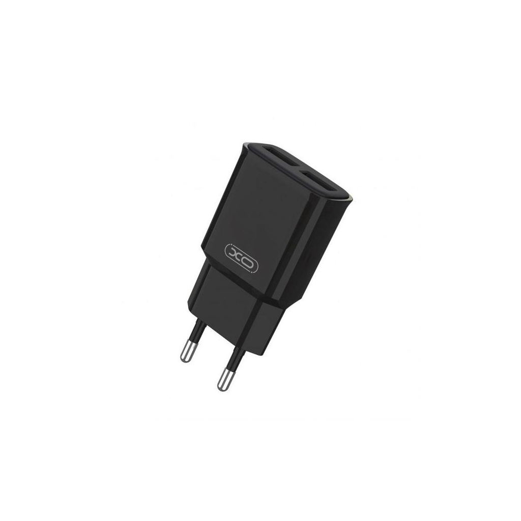 Зарядний пристрій XO L92C (2USB/2.4A) + USB - Lightning Чорний (XO-L92C-L) - зображення 3