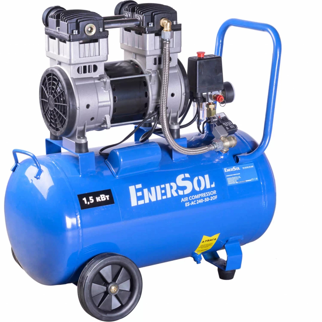 Компресор Enersol безмасляний 240 л/хв, 1.5 кВт (ES-AC240-50-2OF) - зображення 1