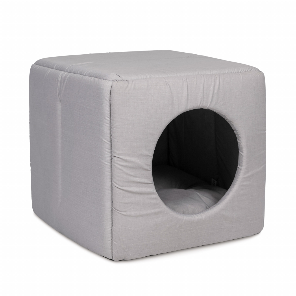 Будиночок для тварин Природа "CUBE" 40х40х37 см (сірий) (4823082418886) - зображення 1